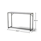 Jay console table - marble effect and black - Laura James
