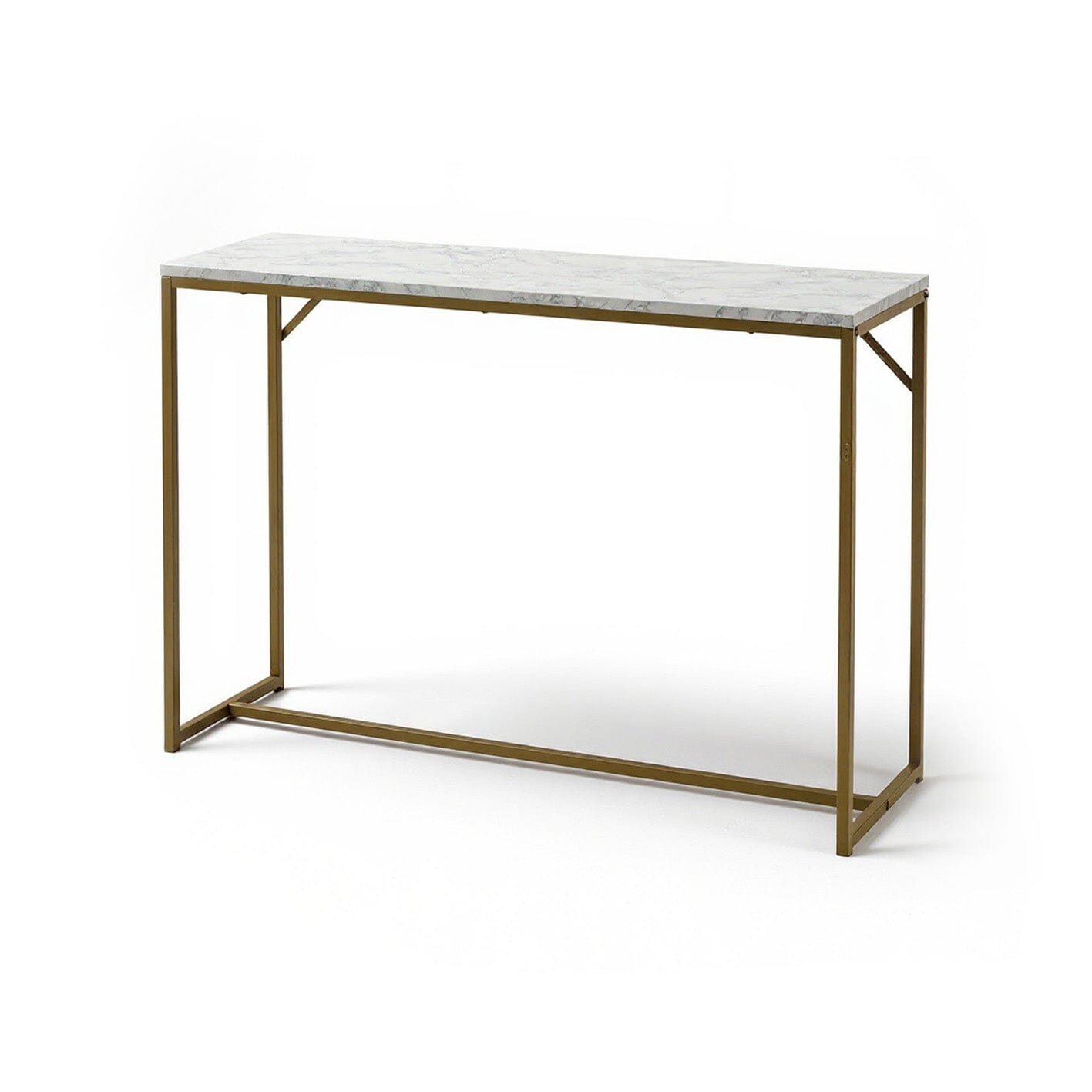 Jay console table - concrete effect and chrome - Laura James
