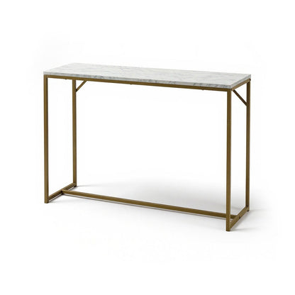 Jay console table - concrete effect and chrome - Laura James