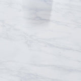 Jay Side Table Chrome Frame Marble Top - Laura James