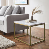 Jay side table - marble effect and gold - Laura James