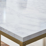 Jay side table - marble effect and gold - Laura James