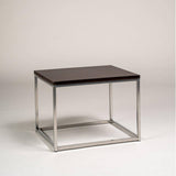 Jay Walnut Side Table - Chrome Frame - Laura James