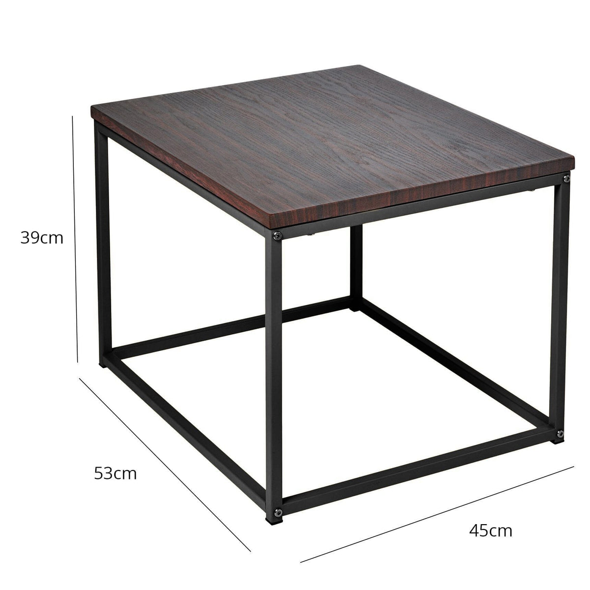 OUTLET - Jay Walnut Side Table - Black Frame – Laura James