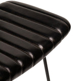 Jayden Black Backed Leather Bar Stool