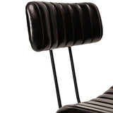 Jayden Black Backed Leather Bar Stool