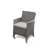 2 Seater Rattan Bistro Dining Set - Grey - Laura James