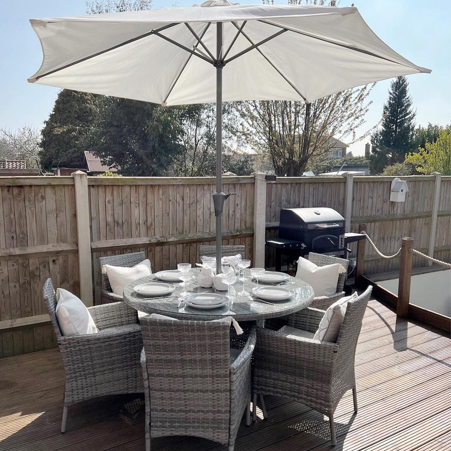 Grey Kemble Seater Garden Dining Set Laura James - Main Image