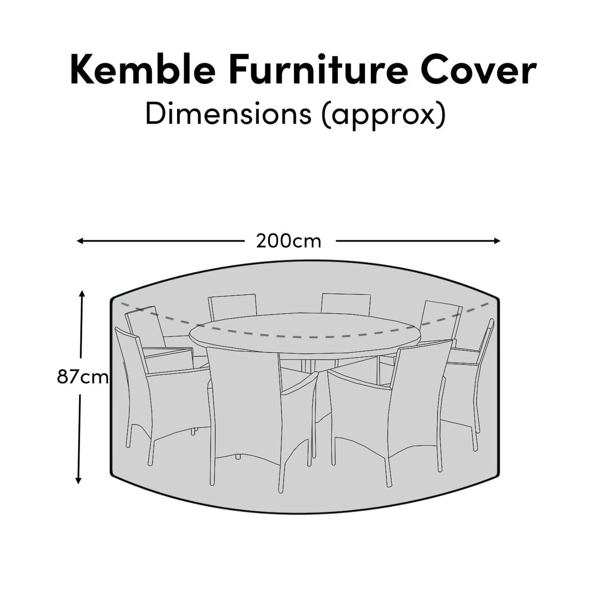 Garden Furniture Cover Kemble 8 Seater Round Dining Set