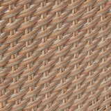 Kemble 8 Seater Rattan Round Garden Dining Set with Grey Parasol - Natural Brown Weave