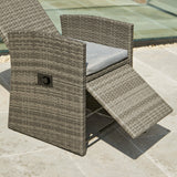 Kemble/Marston Outdoor Reclining Chair with Cushion - Grey - Laura James