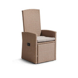 Kemble/Marston Garden Reclining Chair with Cushion - Natural Brown