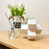 Kinsley 15cm Ceramic Abstract Ornament - White - Laura James