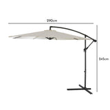 Lean Over 2.9m Round Parasol - Laura James