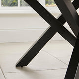 Levi Black Round Dining Table Set - 6 Seater - Faye Black Dining Chairs