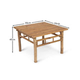 Lila Bamboo Garden Coffee Table - 70cm - Laura James