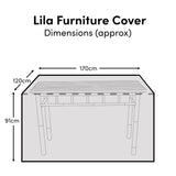 Lila Table 4-Seater Raincover - 170x120x91cm