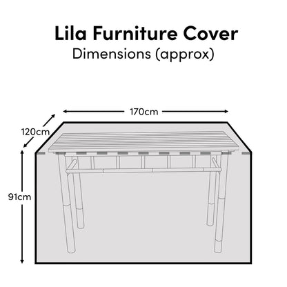 Lila Table 4-Seater Raincover - 170x120x91cm