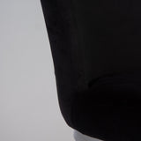 Lola Black Velvet Dining Chair with Chrome Legs - Laura James