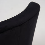 Lola Black Velvet Dining Chair with Chrome Legs - Laura James