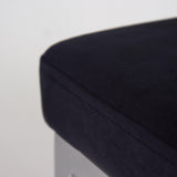 Lola Black Velvet Dining Chair with Chrome Legs - Laura James