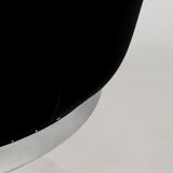 Lola Black Velvet Dining Chair with Chrome Legs - Laura James