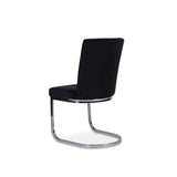 Lola Black Dining Chairs - Set of 2 - Chrome Legs - Laura James 