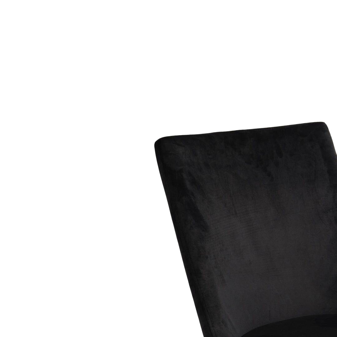 Lola Black Dining Chairs - Set of 2 - Gold Legs - Laura James 