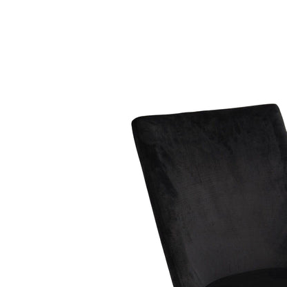Lola Black Dining Chairs - Set of 2 - Gold Legs - Laura James 