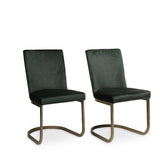 Lola Dining Chairs - Set Of 2 - Green & Gold - Laura James 
