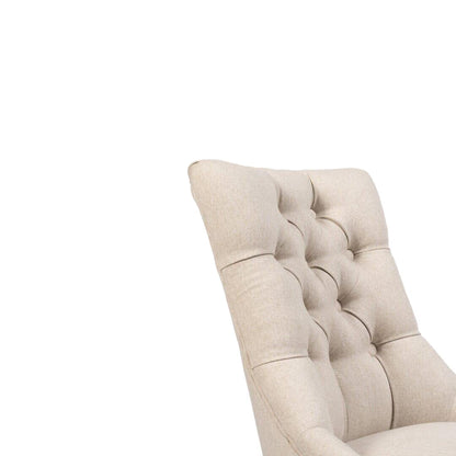 Louis Sand Dining Chairs - Set of 2 - Dark Wood Legs