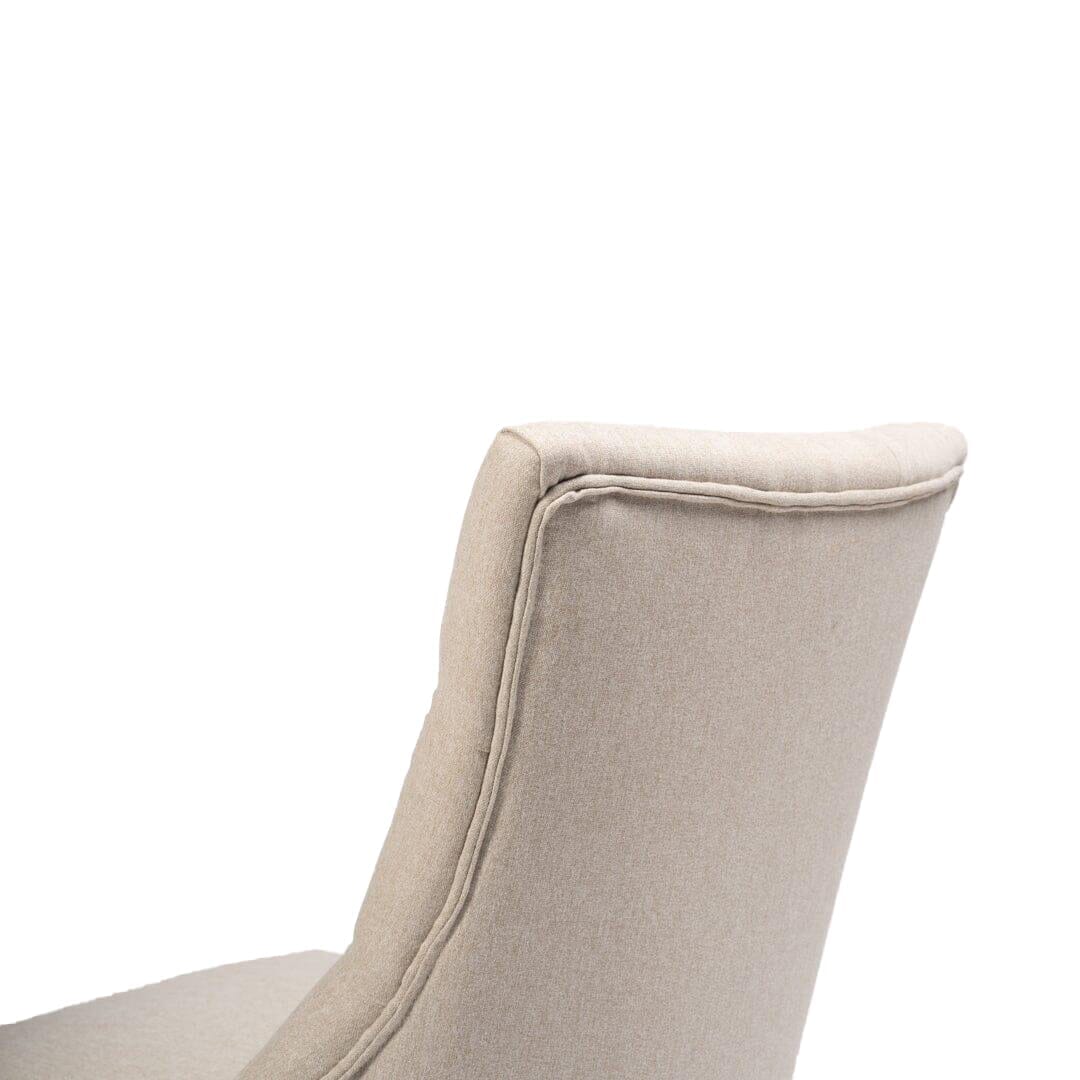 Louis Sand Dining Chairs - Set of 2 - Dark Wood Legs