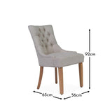 Louis Sand Dining Chairs - Set of 2 - Light Wood Legs - Laura James 