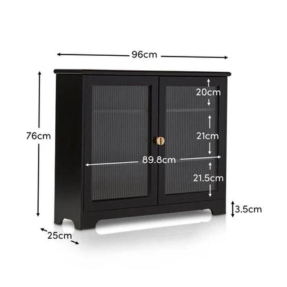 lua-narrow-2-door-sideboard-in-noir-black-with-fluted-glass