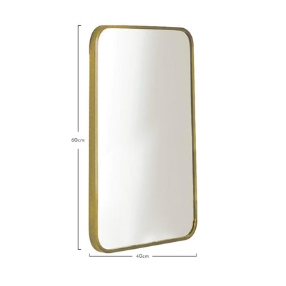 Rectangular Wall Mirror - Gold