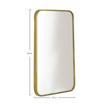 Lyndon 60X40cm Metal Rectangular Mirror - Gold