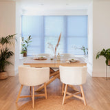 Magnus dining chair - set of 2 - dove grey and pale oak - Laura James