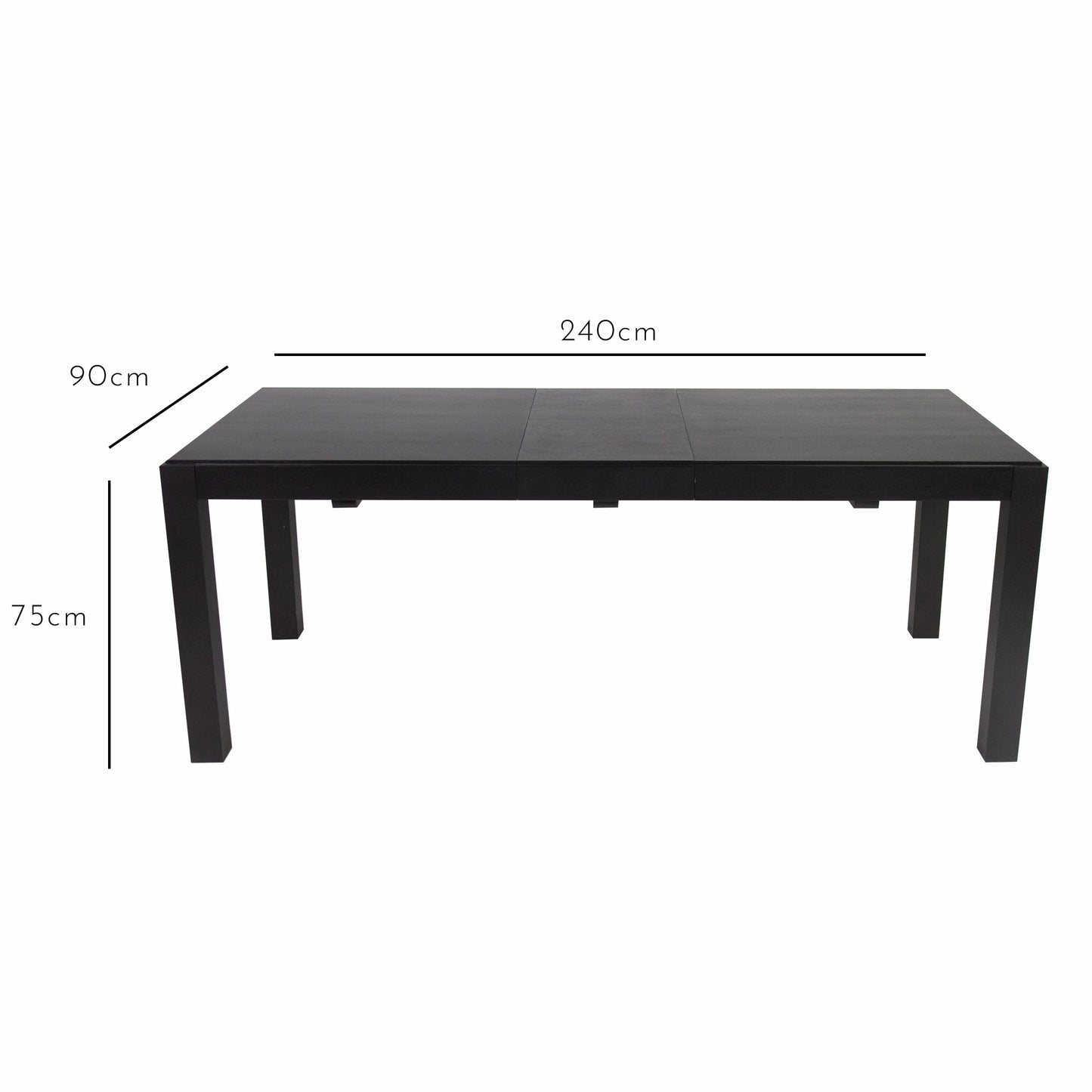 Magnus Black Wood Dining Table - Extendable