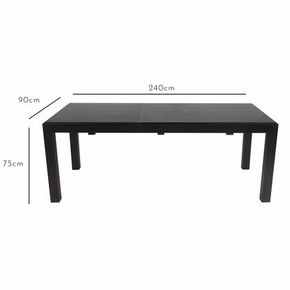 Magnus Black Wood Dining Table - Extendable