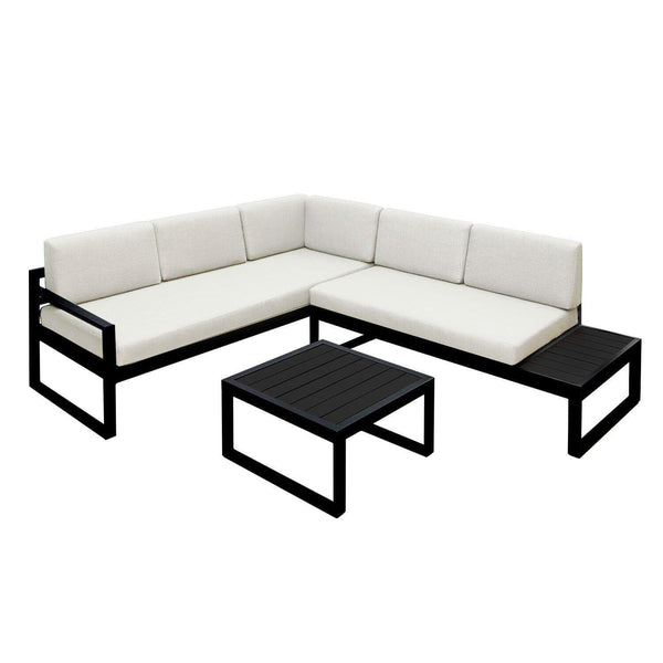 Sofa set black and white discount