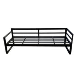 Maia Garden Corner Sofa - Black - Left Hand Assembly - Grey Lean Over Parasol