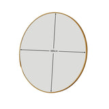 Marbury 100cm Metal Round Mirror - Gold - Laura James