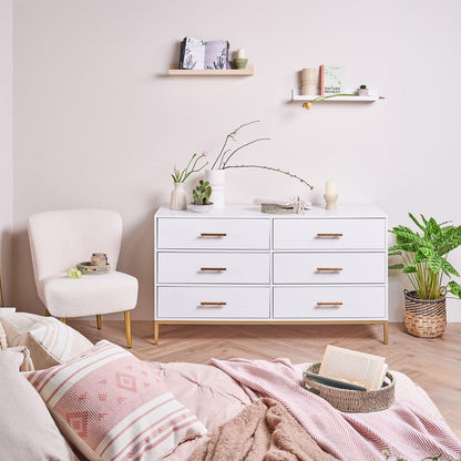 White Marie 3 piece bedroom furniture set - Laura James