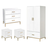 White Marie 4 piece bedroom furniture set - Laura James 