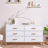 Marie 6 Drawer Chest of Drawers - White