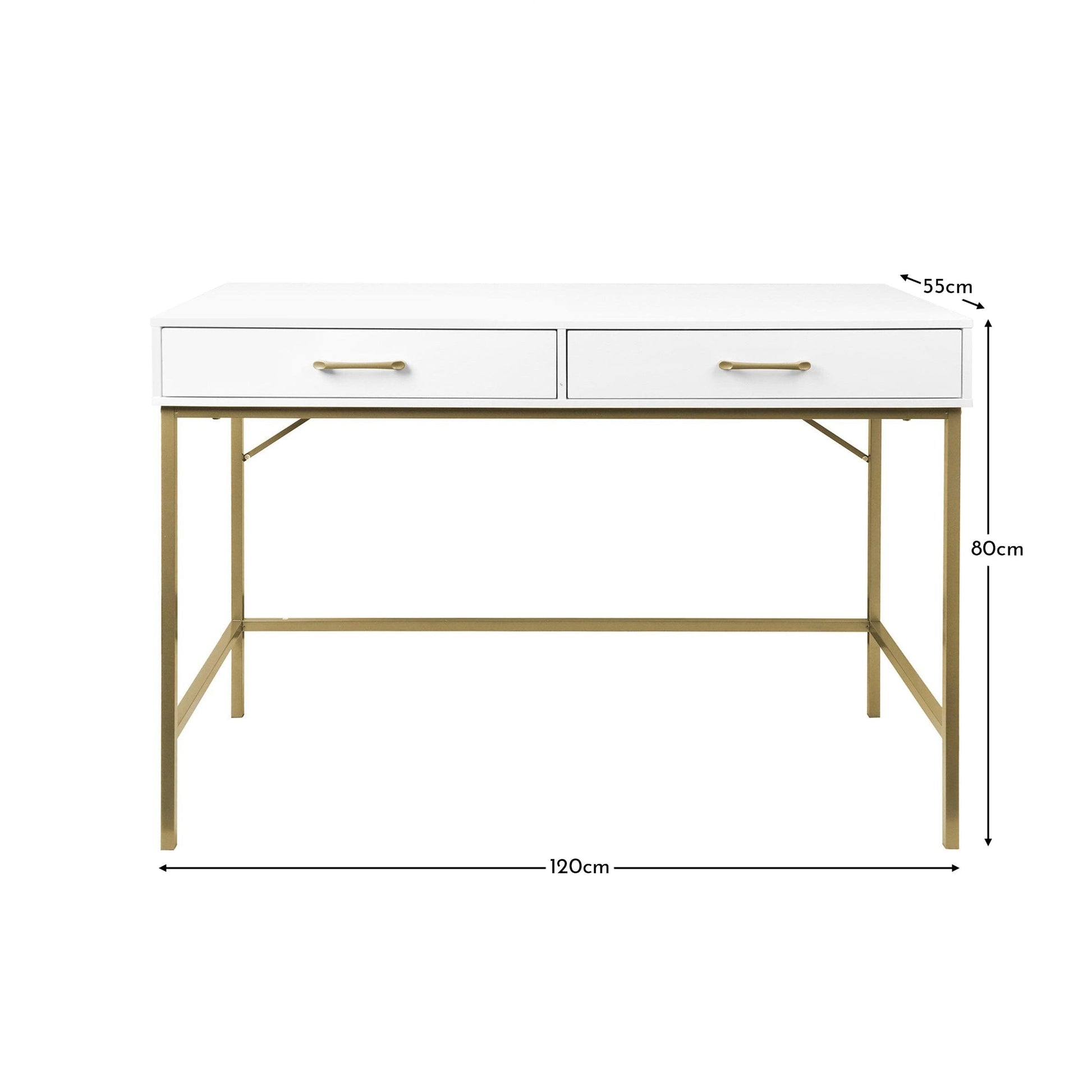 Marie White Dressing Table with Drawers Laura James Marie White Dressing Table with Drawers Laura James