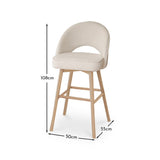 Marilyn Bar Stools - Boucle with Whitewash Legs - Laura James

