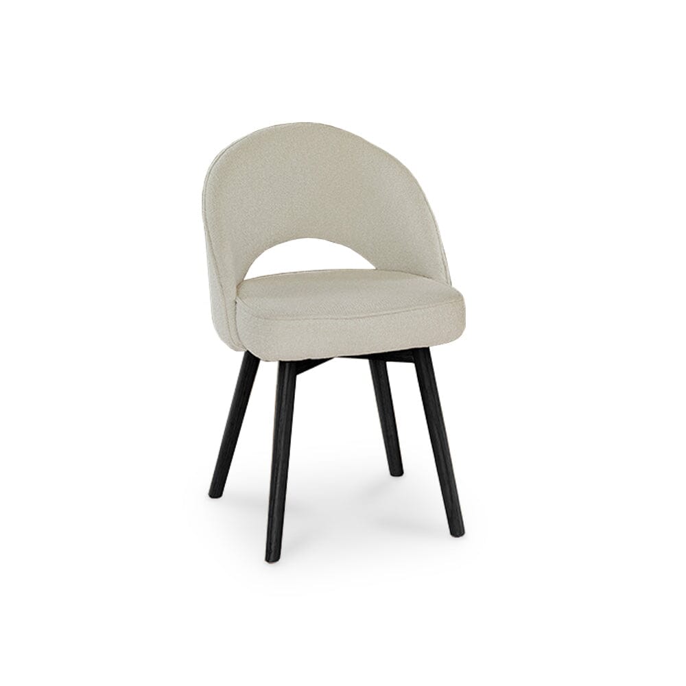 Marilyn Boucle Dining Chair with Black Legs - Laura James