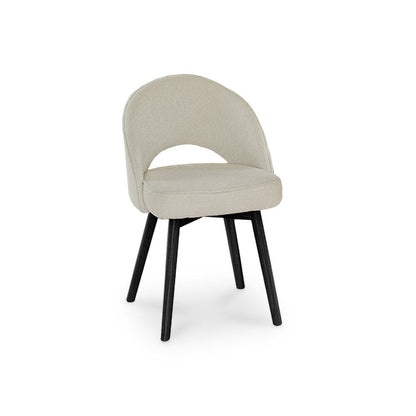 Marilyn Boucle Dining Chair with Black Legs - Laura James