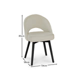 Marilyn Boucle Dining Chairs - Black Legs - Laura James